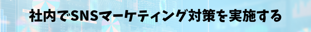 SNSマーケティング｜社内でSNSマーケテイング対策を実施する