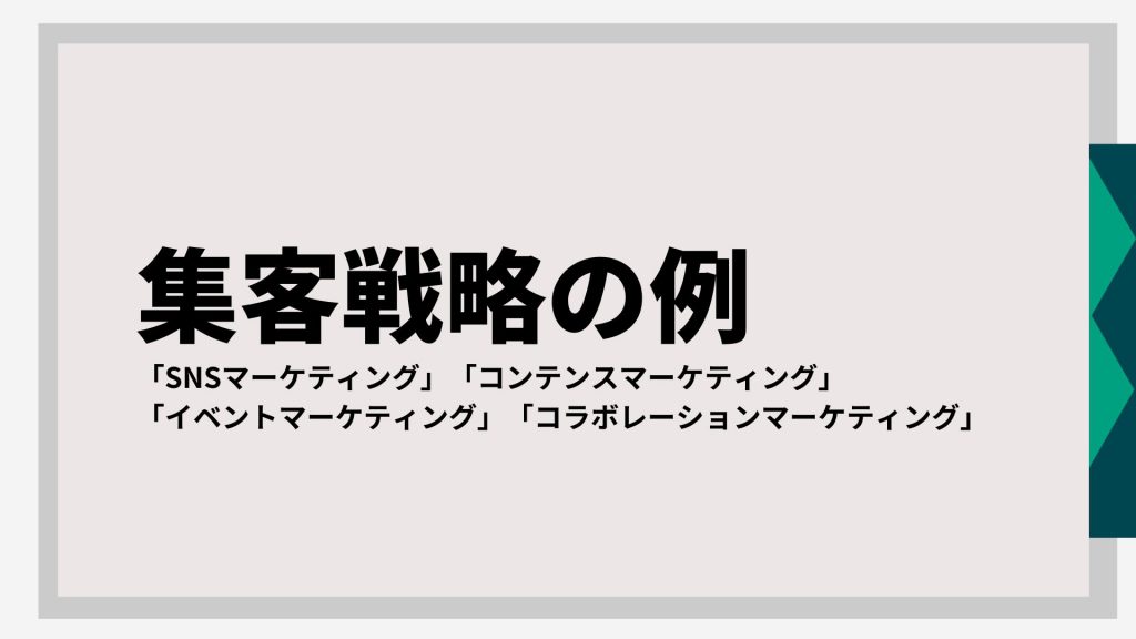 集客戦略の例を紹介