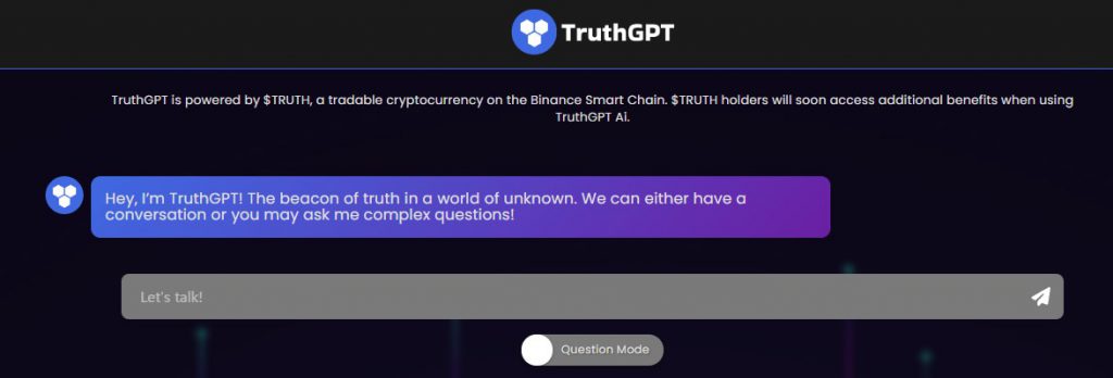 TruthGPTの使い方2