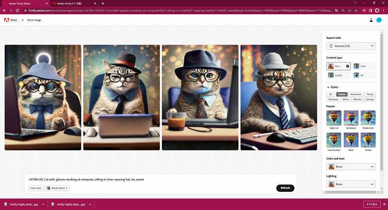 Adobe Fireflyを使って画像を作成